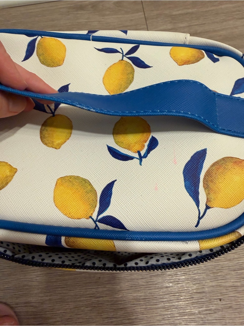 Rae Dunn Ciao, Bella Lemon Print Cosmetic Train Case - White & Yellow - Picture 8 of 9